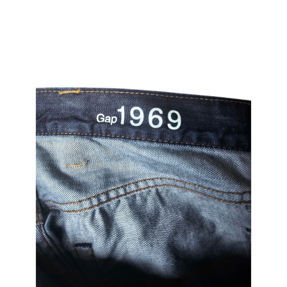 Gap 1969 Men Dark Star Bootcut Jeans 38x32 Ringspun Cotton Denim Indigo 715511 - Picture 15 of 16